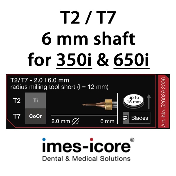 CoCr / Titan 2mm milling tool T2 / T7