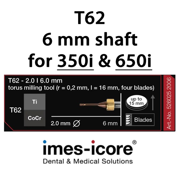 CoCr / Titan 2mm Torus milling tool T62