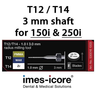 Zirconium / PMMA / WAX 1mm milling tool T12 / T14